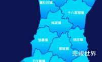 echarts聊城市莘县geoJson地图局部颜色渐变代码演示