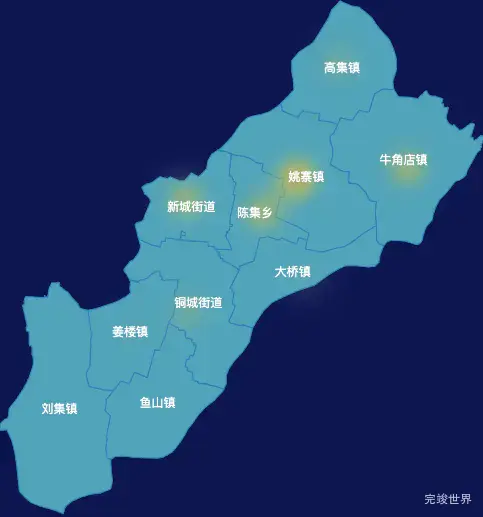 echarts聊城市东阿县geoJson地图热力图