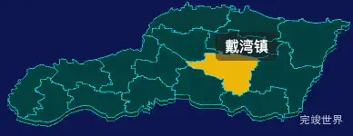 threejs聊城市临清市geoJson地图3d地图鼠标移入显示标签并高亮