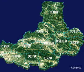 echarts滨州市沾化区geoJson地图3d地图自定义贴图-绿色地面