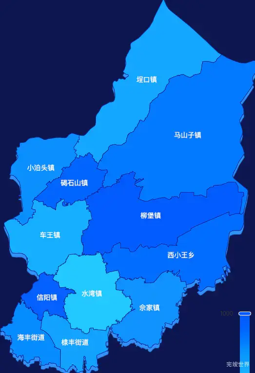 echarts滨州市无棣县geoJson地图 visualMap控制地图颜色