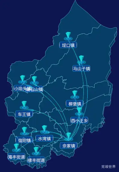 echarts滨州市无棣县geoJson地图label自定义样式