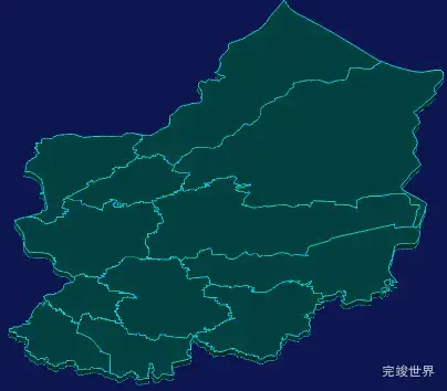 threejs滨州市无棣县geoJson地图3d地图