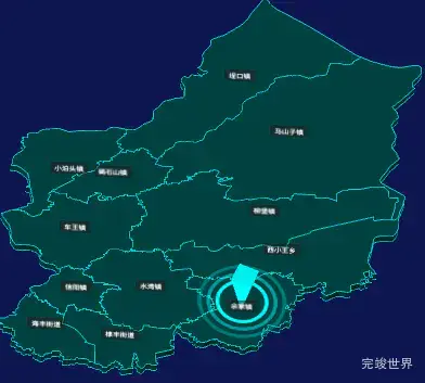 threejs滨州市无棣县geoJson地图3d地图添加旋转棱锥