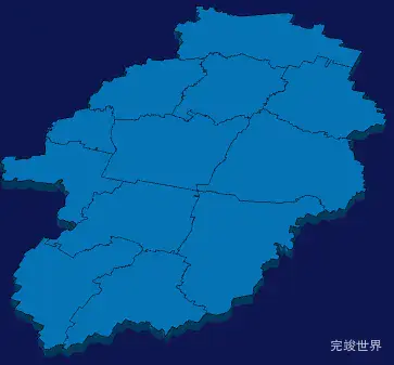 echarts滨州市博兴县geoJson地图3d地图实例旋转动画