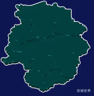 threejs滨州市博兴县geoJson地图3d地图添加描边效果