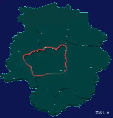 threejs滨州市博兴县geoJson地图3d地图红色描边闪烁警报