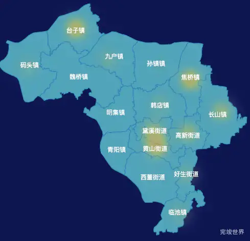 echarts滨州市邹平市geoJson地图热力图