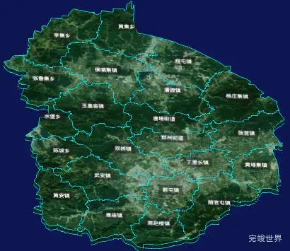 threejs菏泽市郓城县geoJson地图3d地图自定义贴图加CSS3D标签