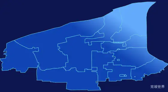 echarts西安市未央区geoJson地图全局颜色渐变