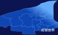 echarts西安市未央区geoJson地图全局颜色渐变代码演示