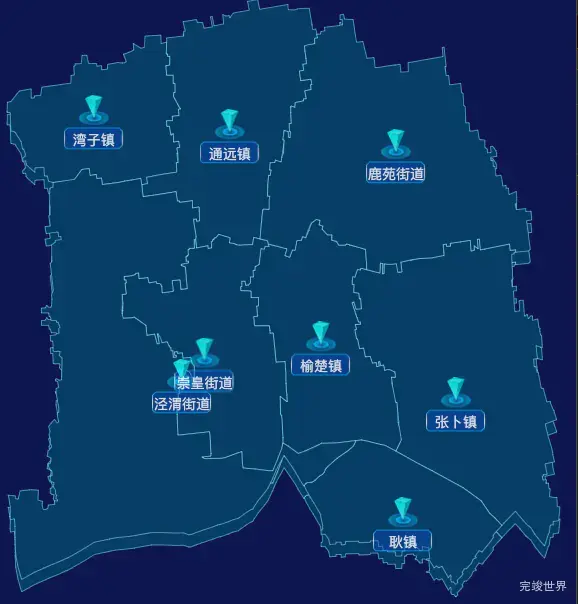 echarts西安市高陵区geoJson地图点击跳转到指定页面