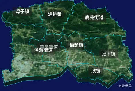 threejs西安市高陵区geoJson地图3d地图自定义贴图加CSS2D标签