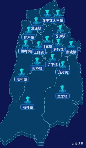 echarts西安市鄠邑区geoJson地图点击跳转到指定页面