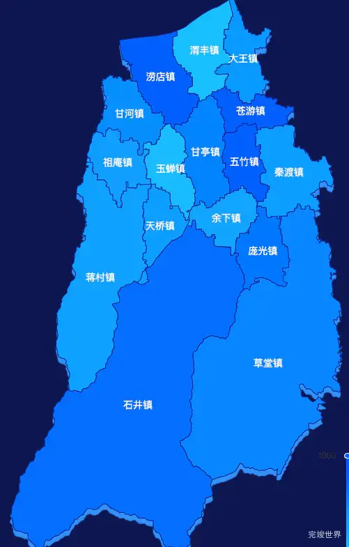 echarts西安市鄠邑区geoJson地图 visualMap控制地图颜色