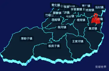 echarts西安市周至县geoJson地图3d地图自定义图标