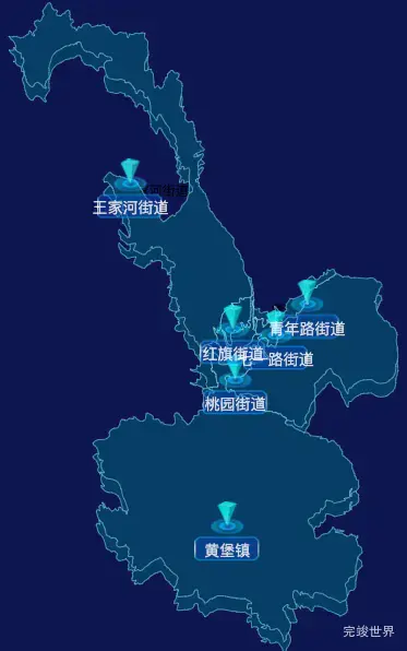 echarts铜川市王益区geoJson地图点击跳转到指定页面