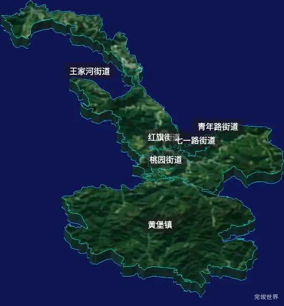 threejs铜川市王益区geoJson地图3d地图自定义贴图加CSS2D标签