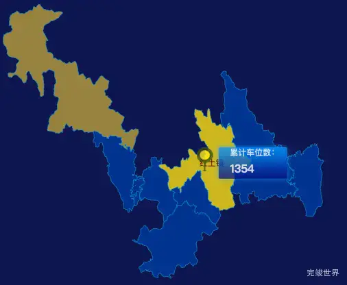 echarts铜川市印台区geoJson地图点击地图插小旗