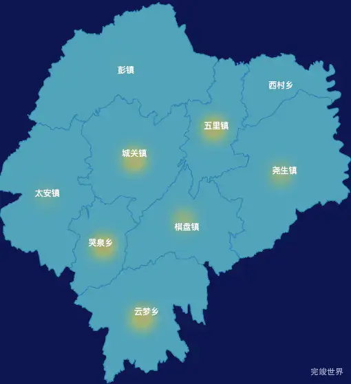 echarts铜川市宜君县geoJson地图热力图