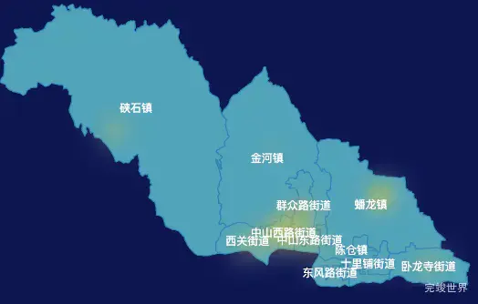 echarts宝鸡市金台区geoJson地图热力图