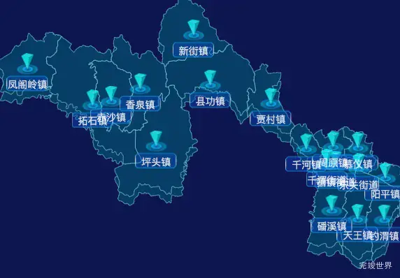 echarts宝鸡市陈仓区geoJson地图点击跳转到指定页面