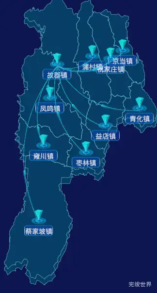 echarts宝鸡市岐山县geoJson地图label样式自定义