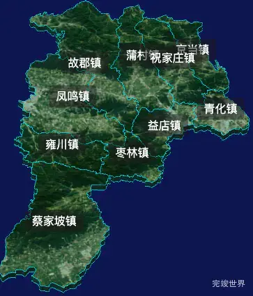 threejs宝鸡市岐山县geoJson地图3d地图自定义贴图加CSS2D标签