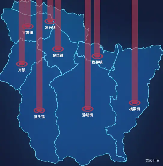 echarts宝鸡市眉县geoJson地图添加柱状图