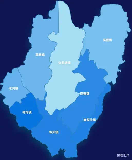 echarts宝鸡市千阳县geoJson地图 tooltip轮播