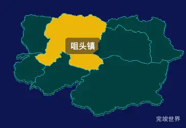 threejs宝鸡市太白县geoJson地图3d地图鼠标移入显示标签并高亮