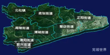 threejs咸阳市渭城区geoJson地图3d地图自定义贴图加CSS3D标签