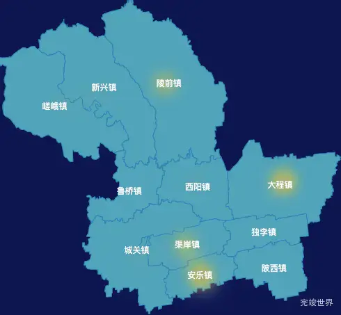 echarts咸阳市三原县geoJson地图热力图