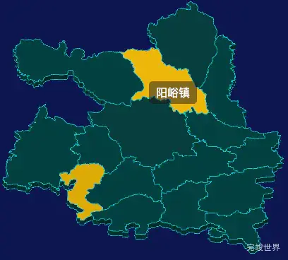 threejs咸阳市乾县geoJson地图3d地图指定区域闪烁