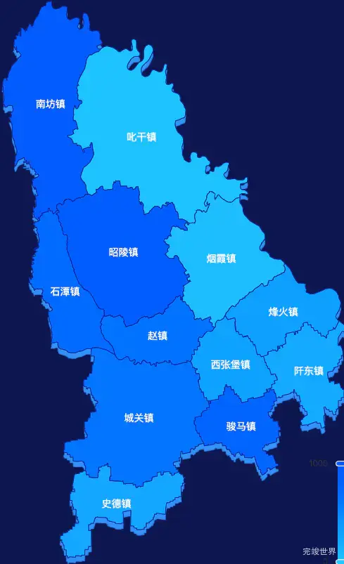 echarts咸阳市礼泉县geoJson地图 visualMap控制地图颜色