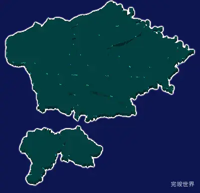 threejs咸阳市永寿县geoJson地图3d地图添加描边效果