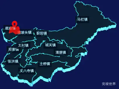 echarts咸阳市旬邑县geoJson地图3d地图自定义图标