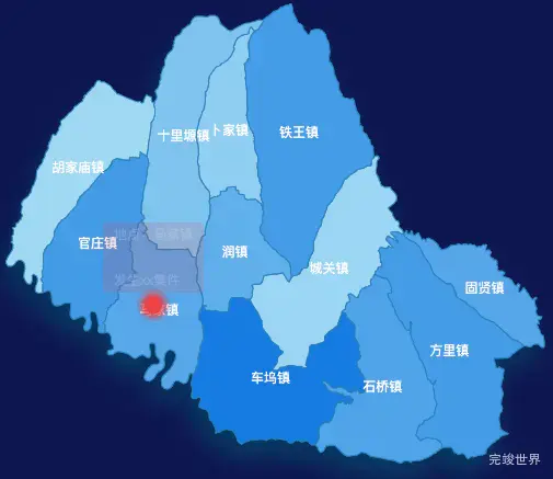 echarts咸阳市淳化县geoJson地图 tooltip轮播