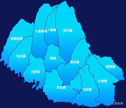 echarts咸阳市淳化县geoJson地图局部颜色渐变