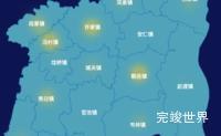 echarts渭南市大荔县geoJson地图热力图代码演示