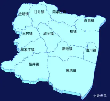 echarts渭南市合阳县geoJson地图3d地图