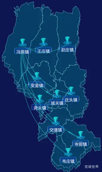 echarts渭南市澄城县geoJson地图label自定义样式