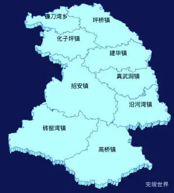 echarts延安市安塞区geoJson地图3d地图