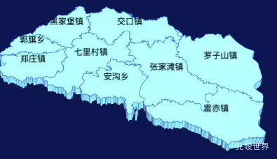 echarts延安市延长县geoJson地图3d地图