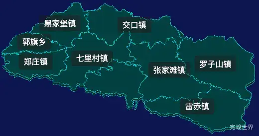 threejs延安市延长县geoJson地图3d地图css2d标签