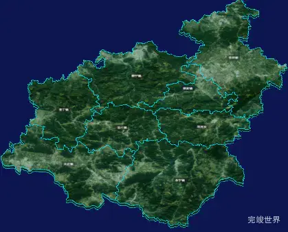 threejs延安市志丹县geoJson地图3d地图自定义贴图加CSS3D标签