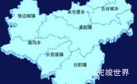 echarts延安市吴起县geoJson地图3d地图效果