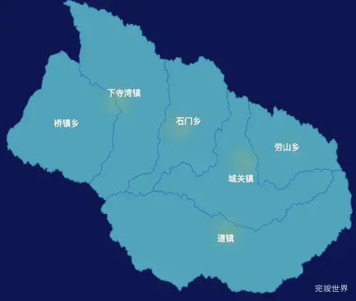 echarts延安市甘泉县geoJson地图热力图