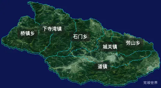 threejs延安市甘泉县geoJson地图3d地图自定义贴图加CSS2D标签