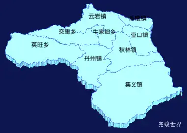 echarts延安市宜川县geoJson地图3d地图